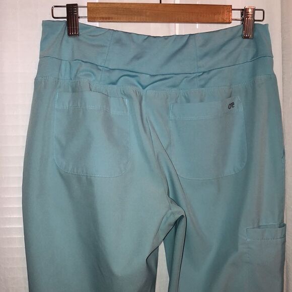 Barco One SP High Waist Powder Blue Drawstring 5 Pocket Scrub Pants - Picture 5 of 17